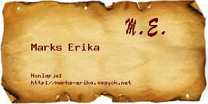 Marks Erika névjegykártya
